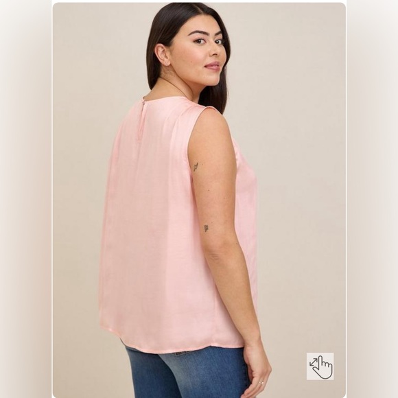 NWT Torrid Satin Shell Top~Pink~Size 4 - Picture 2 of 11